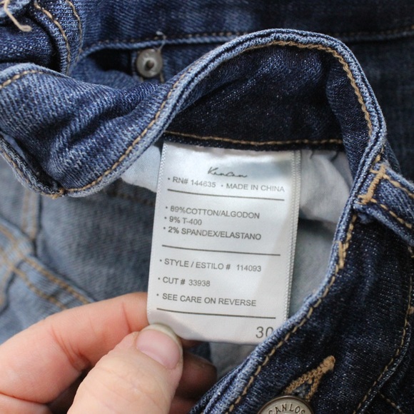 KANCAN Estilio Distressed Denim Blue Jeans Blue Knee Holes High Waist Size 30 - Picture 4 of 14